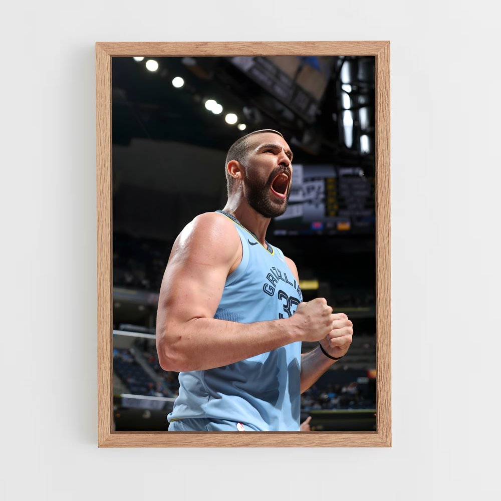 Poster Marc de gasol – affiche Basketball (vue 4)